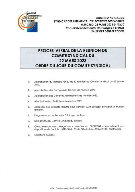 Calaméo 20230322 Pv De La Reunion Du Comite Syndical