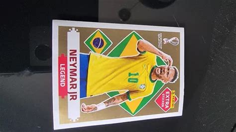 Figurinha Neymar Jr Gold Extra Sticker Panini Copa 2022 Raro à venda em