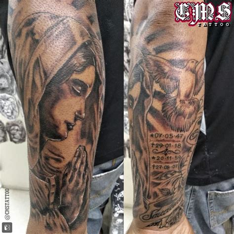 Tatuagem Virgem Maria Virgem Maria Arte Sacra Pray Tattoo Santas