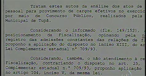 G Tribunal De Contas Determina Anula O De Concurso Em Tup Sp