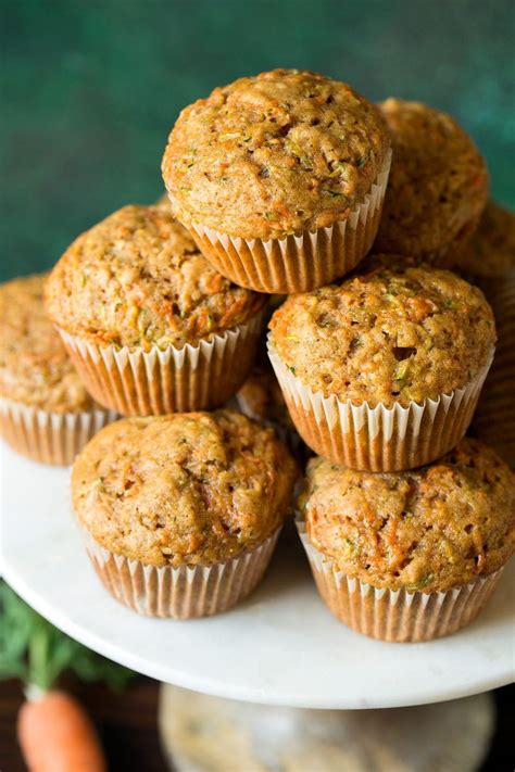 Spiced Zucchini Carrot Muffins Recipe