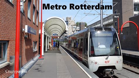 Ret Metro Rotterdam Ambachtsland Schiedam Centrum En Trein Youtube