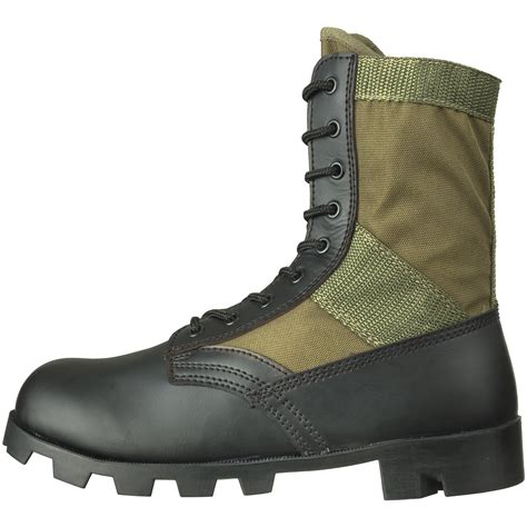 US Army Combat Vietnam Era Jungle Mens Boots Military Panama Sole Olive ...