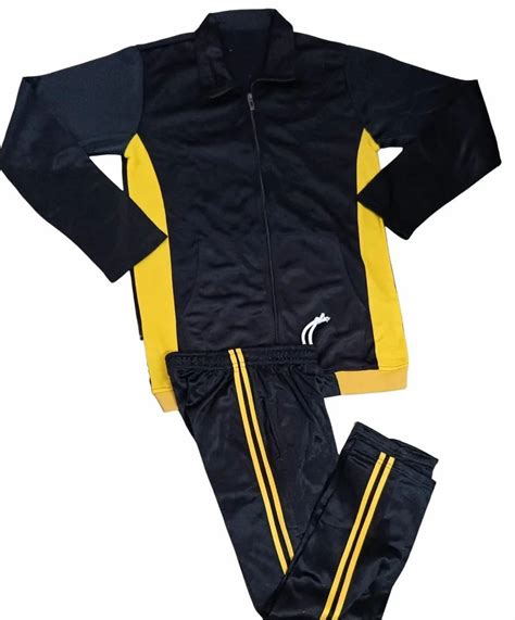 Men Black Super Poly Tracksuits Large At Rs 700 Set In Bharuch Id