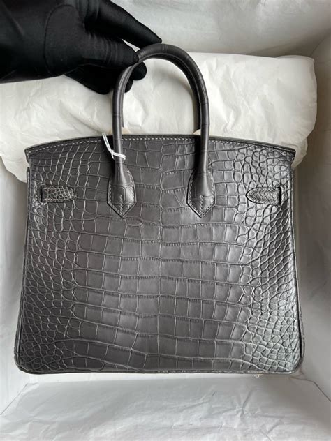 Uncle Bench Hermes Birkin Alligator Matte F Etain Gold Hardware Cm