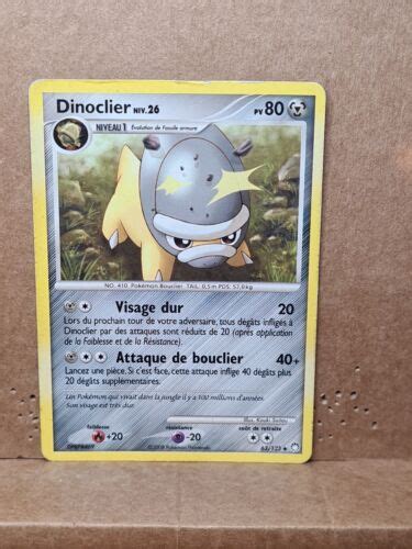 Carte Pokémon dinoclier 63 123 trésors mystérieux Fr eBay