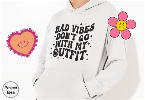 Bad Vibes Don T Go With My Outfit Svg Png Retro Wavy Etsy