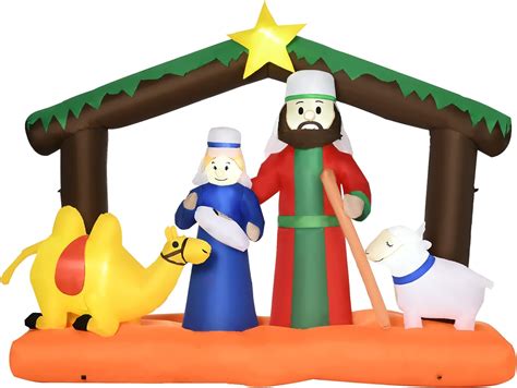 Outsunny 7 5ft Christmas Inflatables Outdoor Decorations