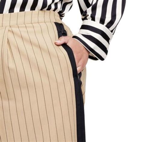 Women S Plus Size Side Stripe Wide Leg Trousers La Ligne X Target Tan