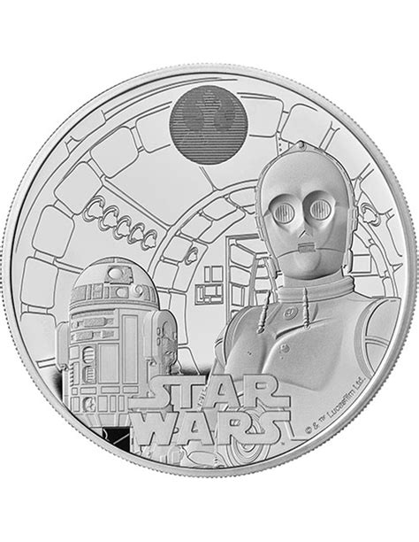 Star Wars R D C Po Oz Moneta Argento Proof Pounds Uk