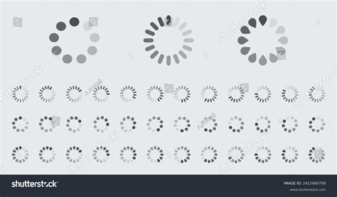 Circular Loading Buffering Icons Vector Set Stock Vector Royalty Free