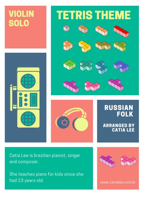 Tetris Theme For Violin Solo In Em Arr Catia Lee Sheet Music