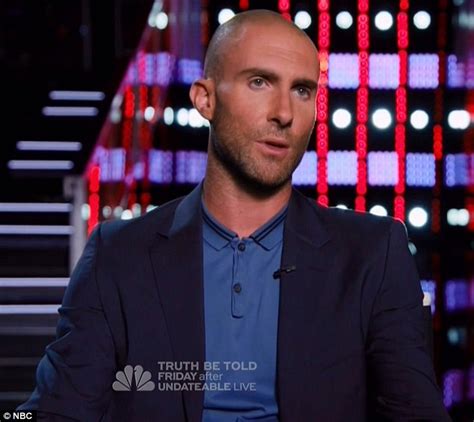 The Voice Coach Adam Levine Debuts Bald Head And Endures Jokes From Blake Shelton Daily Mail