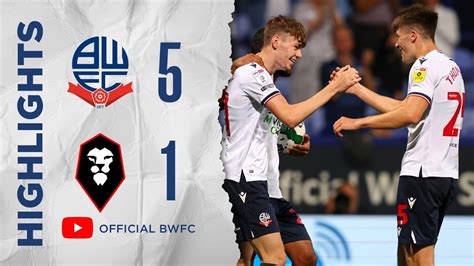 Highlights Bolton Wanderers Salford City Youtube