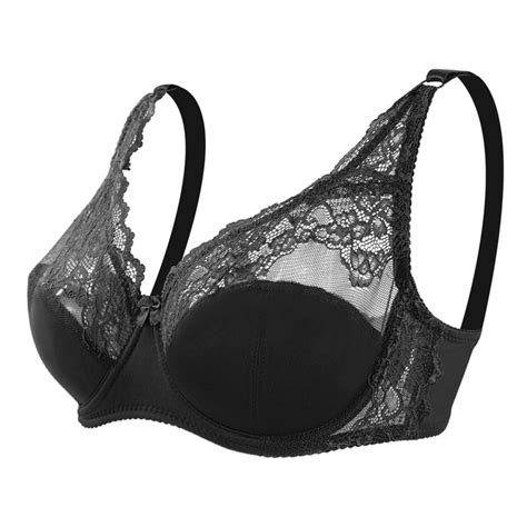 Lace Bras For Women Underwire Push Up Full Coverage Bra Plus Size Brassiere Sexy See Through