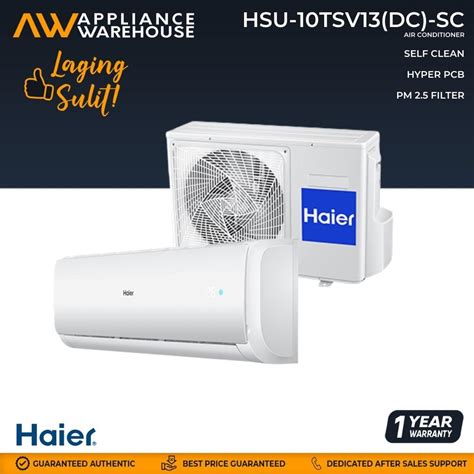 Haier HSU 10TSV13 DC SC 1 0 HP Clean Cool Inverter Split Type Aircon