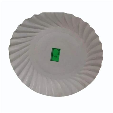 Inch White Plain Paper Plate At Rs Piece White Paper Plate In