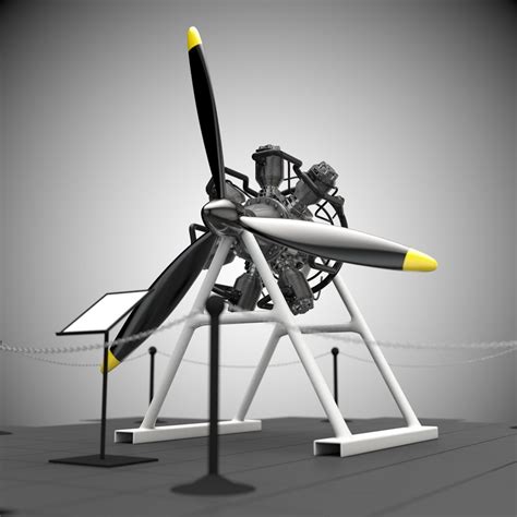 Radial Engine 3d C4d