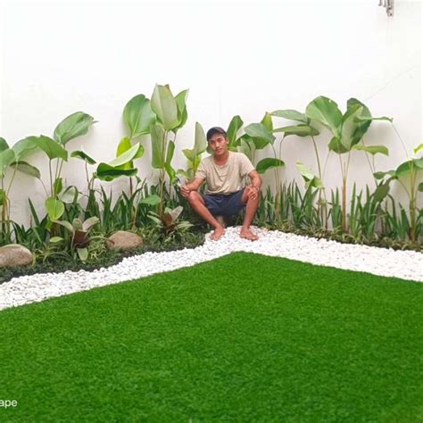 Jual Pembuatan Taman Pasang Rumput Sintesis Taman Kering Minimalis Di