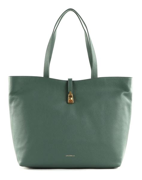 COCCINELLE Shoulder Bag Handbag Grained Leather Kale Green Buy Bags