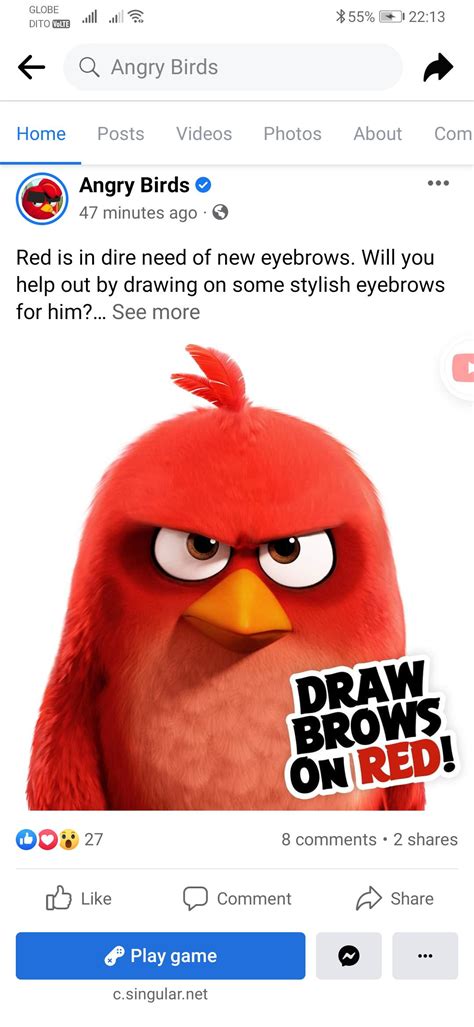 they shaved his eyebrows : r/angrybirds