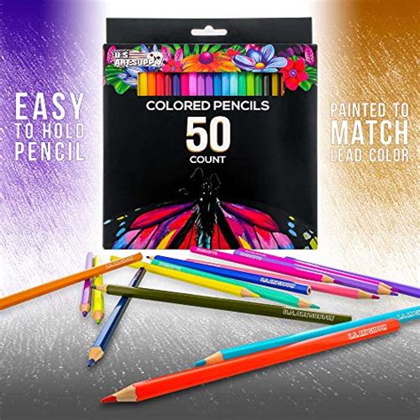 Us Art Supply 50 Piece Adult Coloring Book Artist Grade Colored