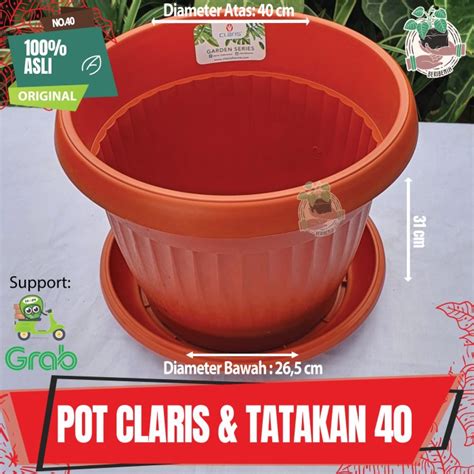 Jual Pot Claris And Tatakan Pot Tanaman Hias Plastik Cantik Untuk Tanaman Hias Pot Tanaman Cantik