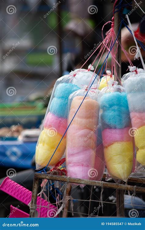 Carnival cotton candy stock image. Image of blue, fluffy - 194585547