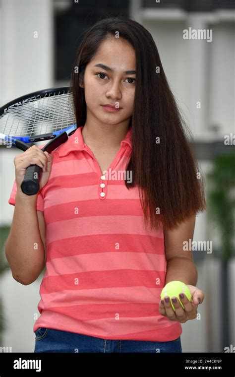 Beautiful Female Tennis Player Stock Photo Alamy