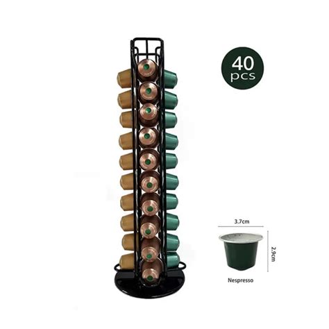 Gold Coffee Capsule Holder Tower Stand Para C Psulas Nespresso