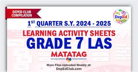 Grade 7 Quarter 1 Las Matatag Curriculum The Deped Teachers Club