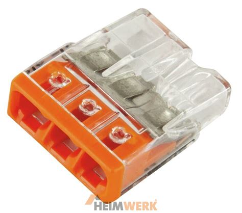 Wago Compact Verbindungsklemme Fach Orange St Ck