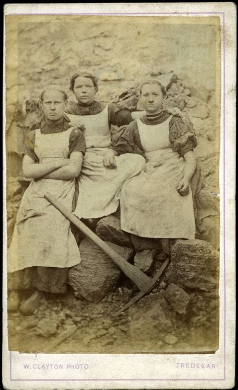 Female Workers From The Tredegar Ironworks In Ragged Clothing On Site