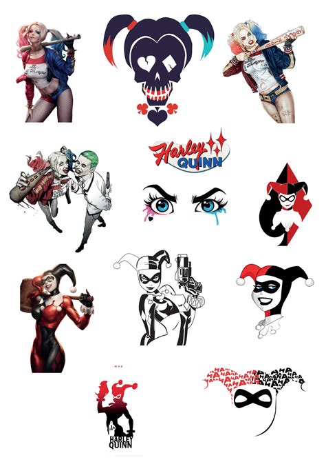 12 piezas HARLEY QUINN png - Etsy España