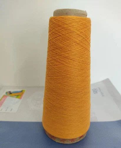 Twisted Plain Mustard Yellow Cotton Yarn Count At Rs Kg