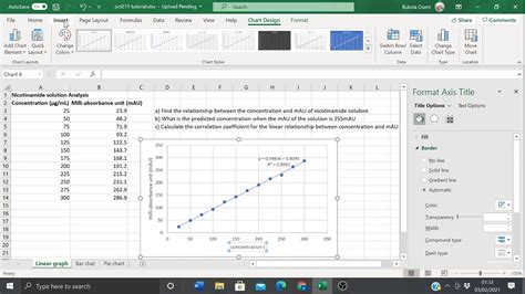 Plotting A Linear Graph Using Microsoft Excel Youtube