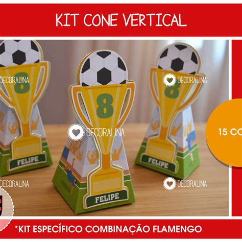 Kit Lembrancinha Futebol Cone Futebol Trof U Ta A Elo