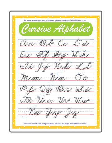 Cursive Alphabet Chart A To Z Pdf - Infoupdate.org