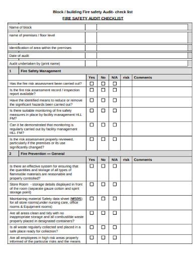 10 Safety Audit Checklist Templates In Pdf Word