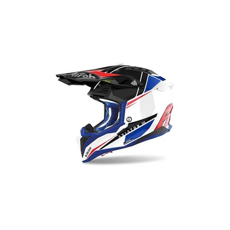 Airoh Aviator Push Blue Red Helmet