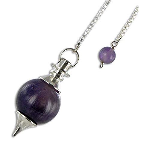 ORACLE GEMMIS Amethyst Ball Pendulum Purple Amethyst Dowser Amethyst