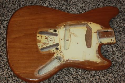 Fender Mustang 1966 1967 Guitar Body Refinish Natural Reverb Uk