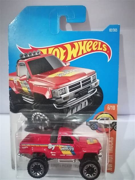 Hot Wheels 2017 Hw Hot Trucks 1987 Toyota Pickup Truck Red Hobbies And Toys Toys And Games On