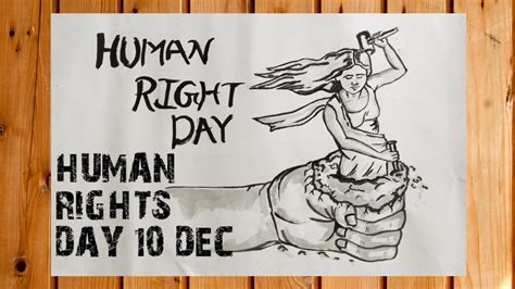 Human Rights Day Drawing World Human Rights Day Easy Drawing