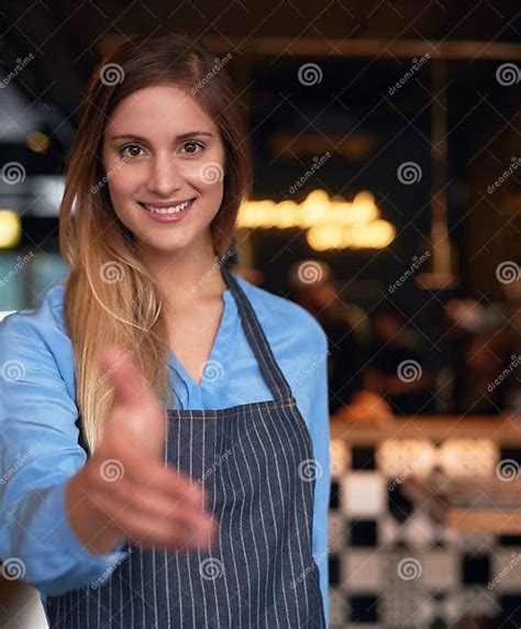 Welcome To My Coffee Shop Cropped Portrait Of An Attractive Young