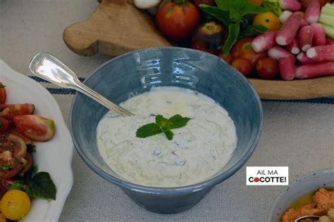 Tzatziki Recette d apéro grec végétarienne cru sans gluten