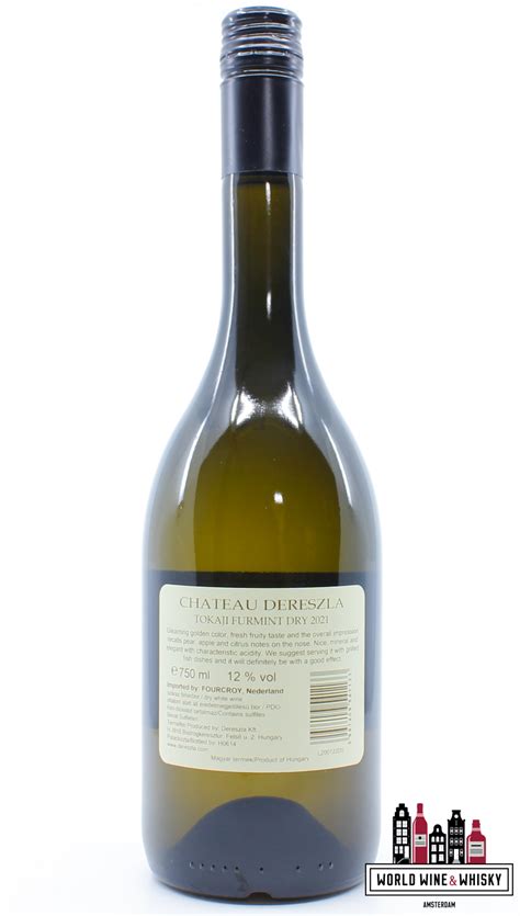 Chateau Dereszla 2021 - Tokaji - Furmint Dry (Hungarian wine) - World ...