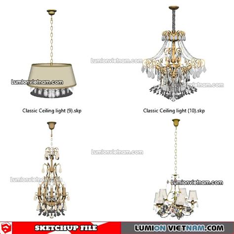 221912 Classic Ceiling Light Sketchup Models