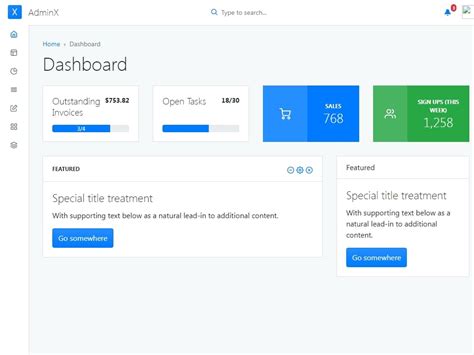 AdminX / Админ / Шаблоны Bootstrap | BootstrapТема