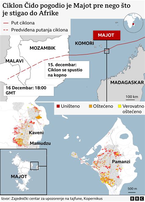 Snažan ciklon pogodio ostrvo Majot u Indijskom okeanu strahuje se da